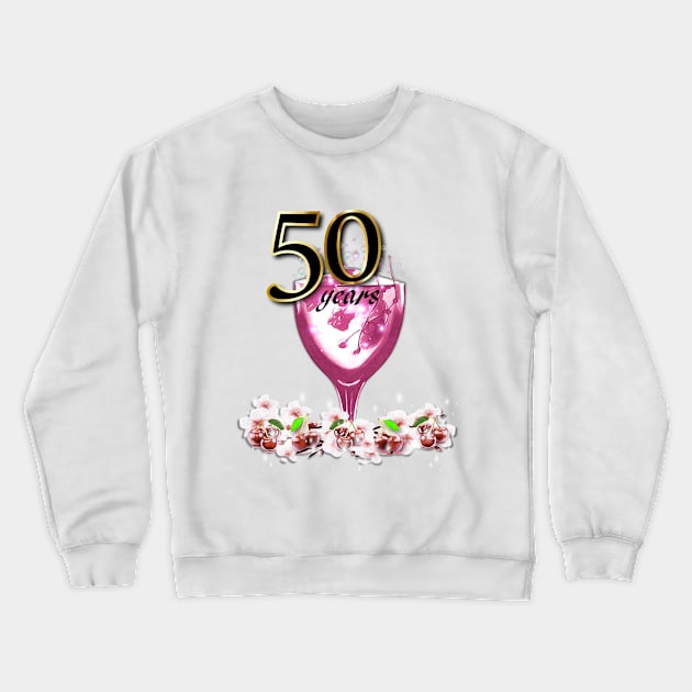 50 Years Celebration Crewneck Sweatshirt by KC Morcom aka KCM Gems n Bling aka KCM Inspirations